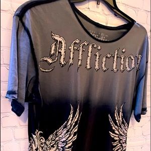 Affliction tees in good condition
